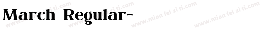 March Regular字体转换